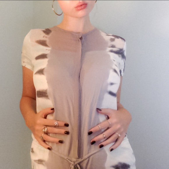 Light Grey Romper with TyeDye Design - Picture 2 of 6